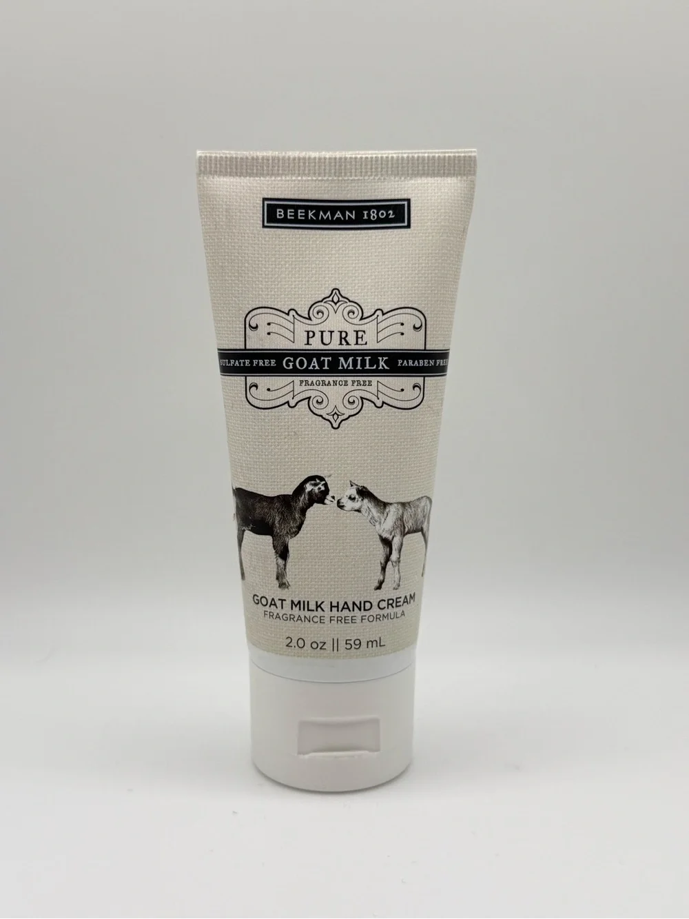 Beekman 1802 Pure Goat Milk Hand Cream Fragrance Free 2 oz Sensitive Skin New